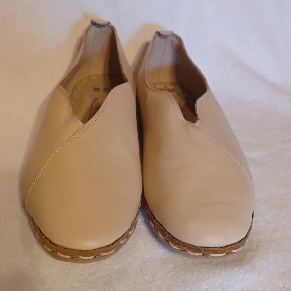 Nida Lu Leather Flats Size W39 Hand Made In Turkey